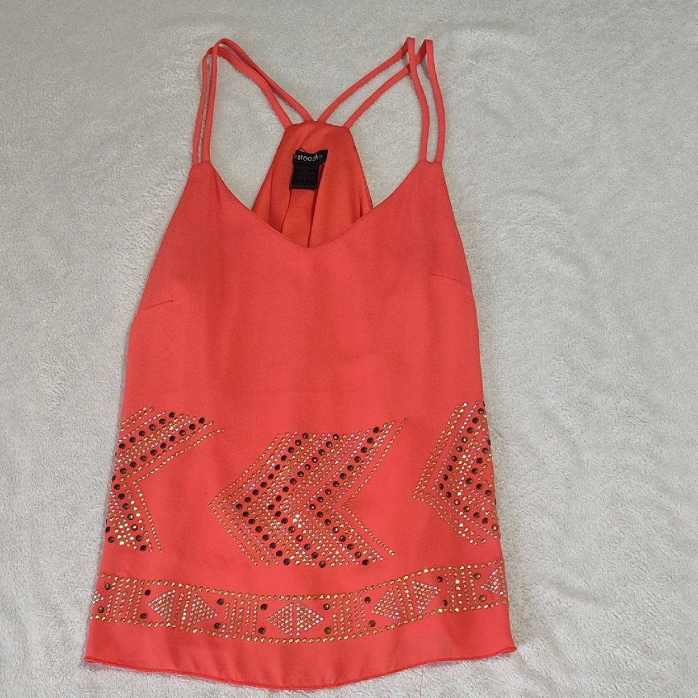 Stoosh Coral Embellished Camisole